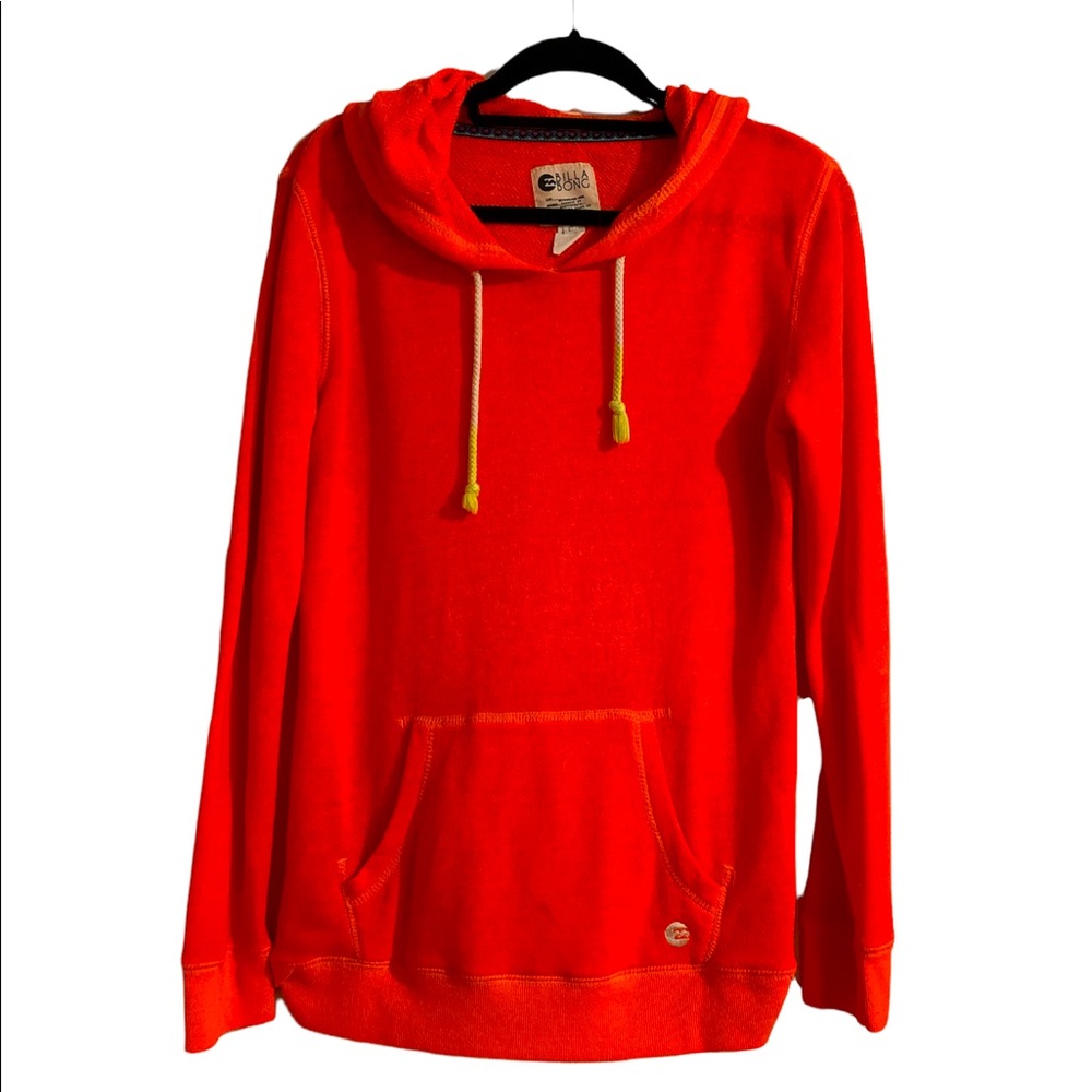 Thin florescent orange hoodie